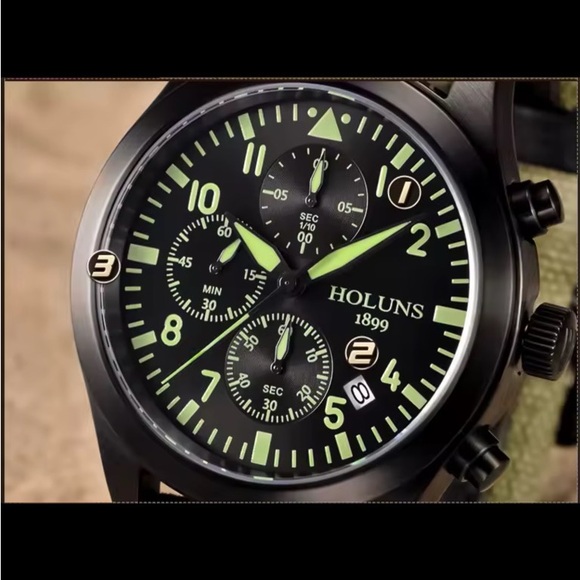 New Men’s Holuns Chronograph Military Watch